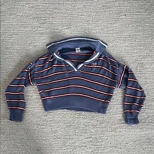 PINK Victoria's Secret Blue Knit with Red and White Accents